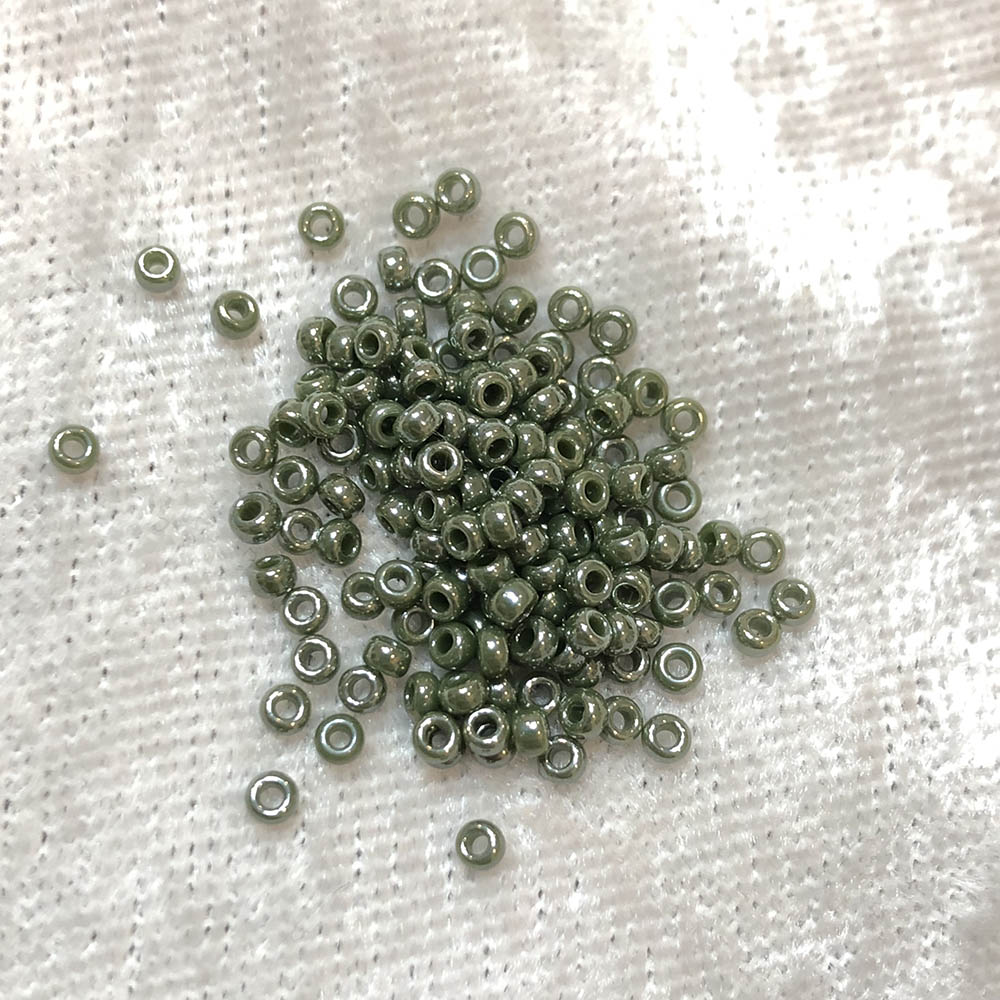 11/0 Opaque Dusty Green Luster 431M Japanese Seed Beads