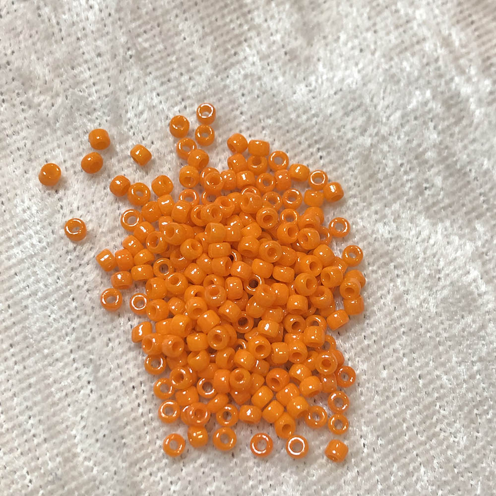 11/0 Opaque Light Orange Luster 423A Japanese Seed Beads 