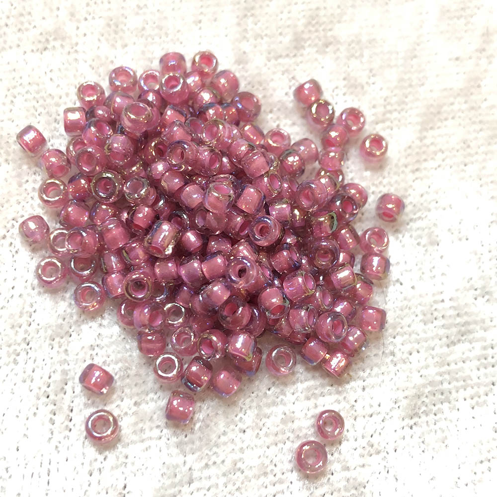 8/0 Pink Lined Amethyst AB 356K Japanese Seed Beads