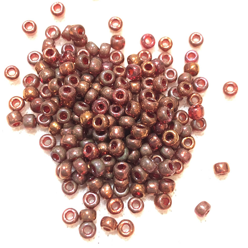 8/0 Burgundy Gold Luster 315 Japanese Seed Beads