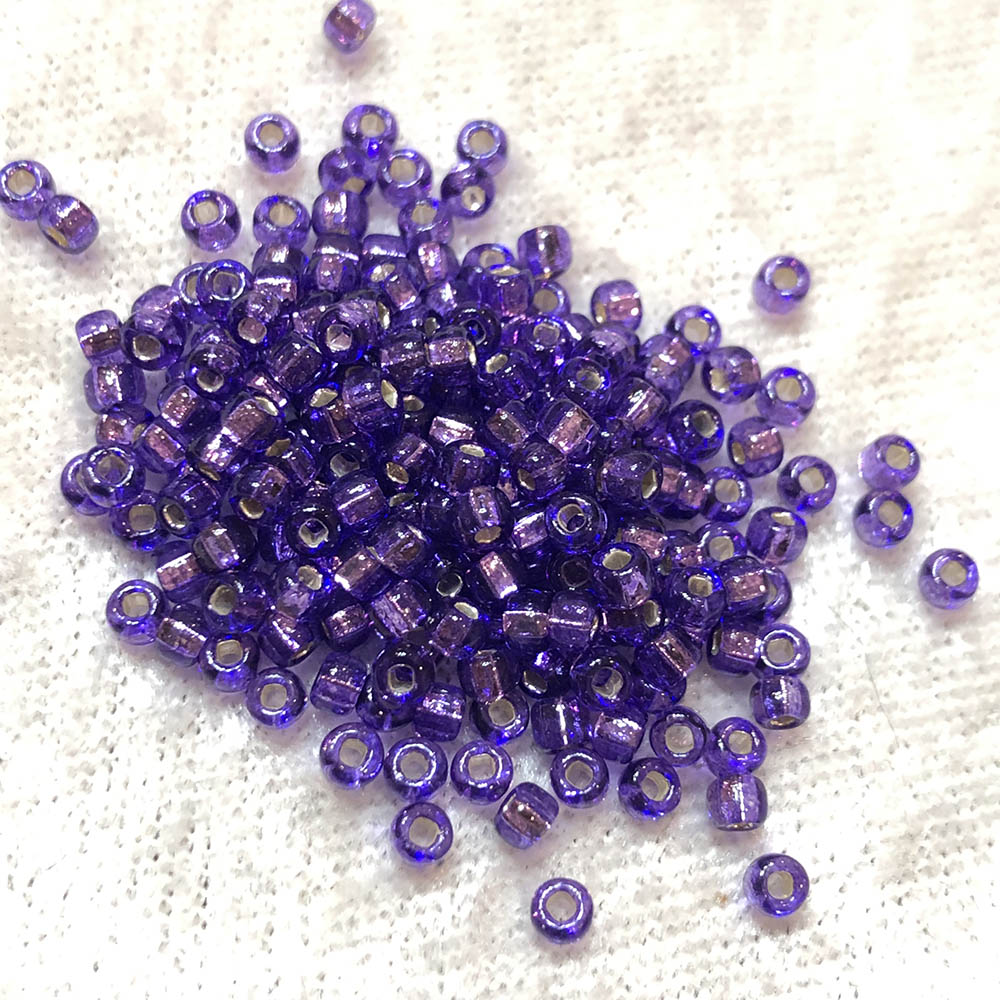 8/0 Silver Lined Sapphire Purple 29 Japanese Seed Beads