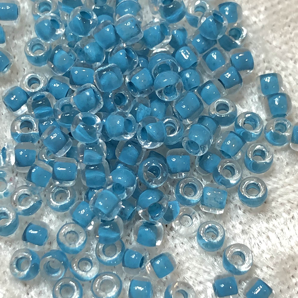 8/0 Teal Lined Crystal 219 Japanese Seed Beads