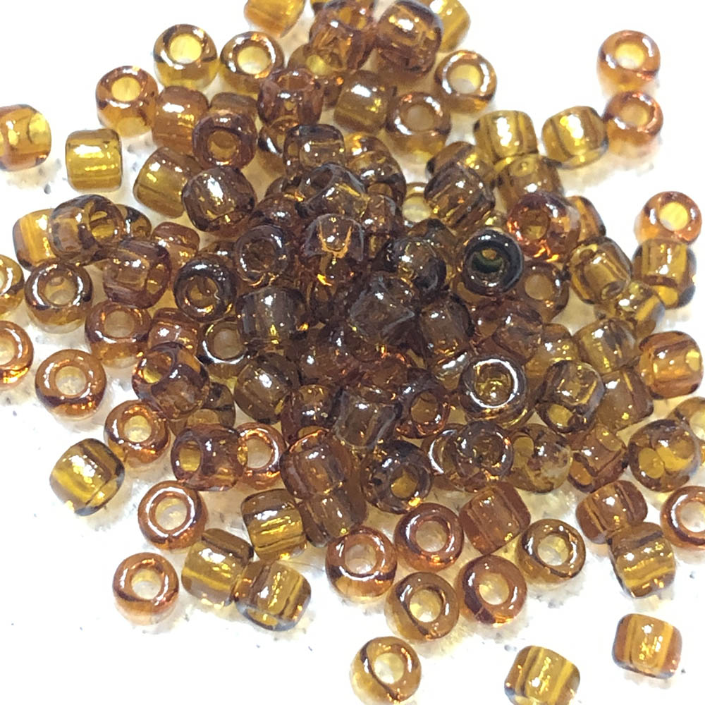 8/0 Transparent Dark Topaz 134 Japanese Seed Beads