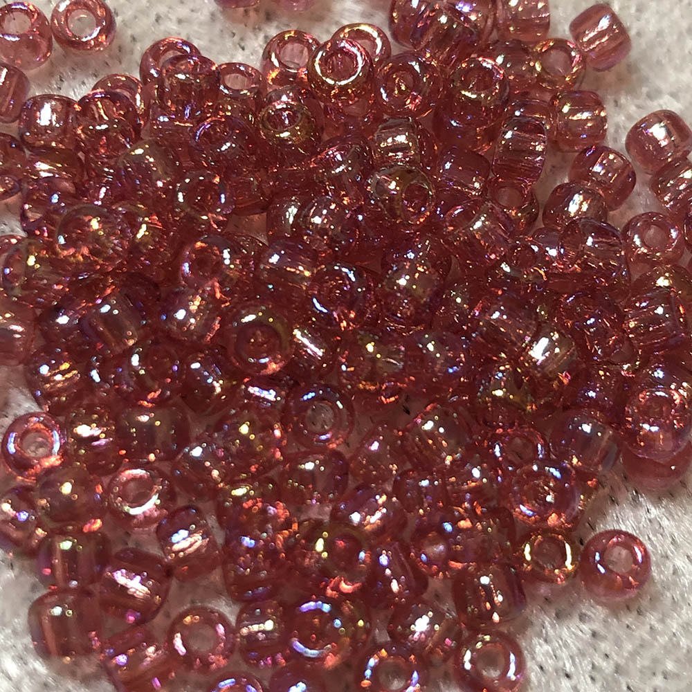 8/0 Transparent Pink Rose AB 256E Japanese Seed Beads