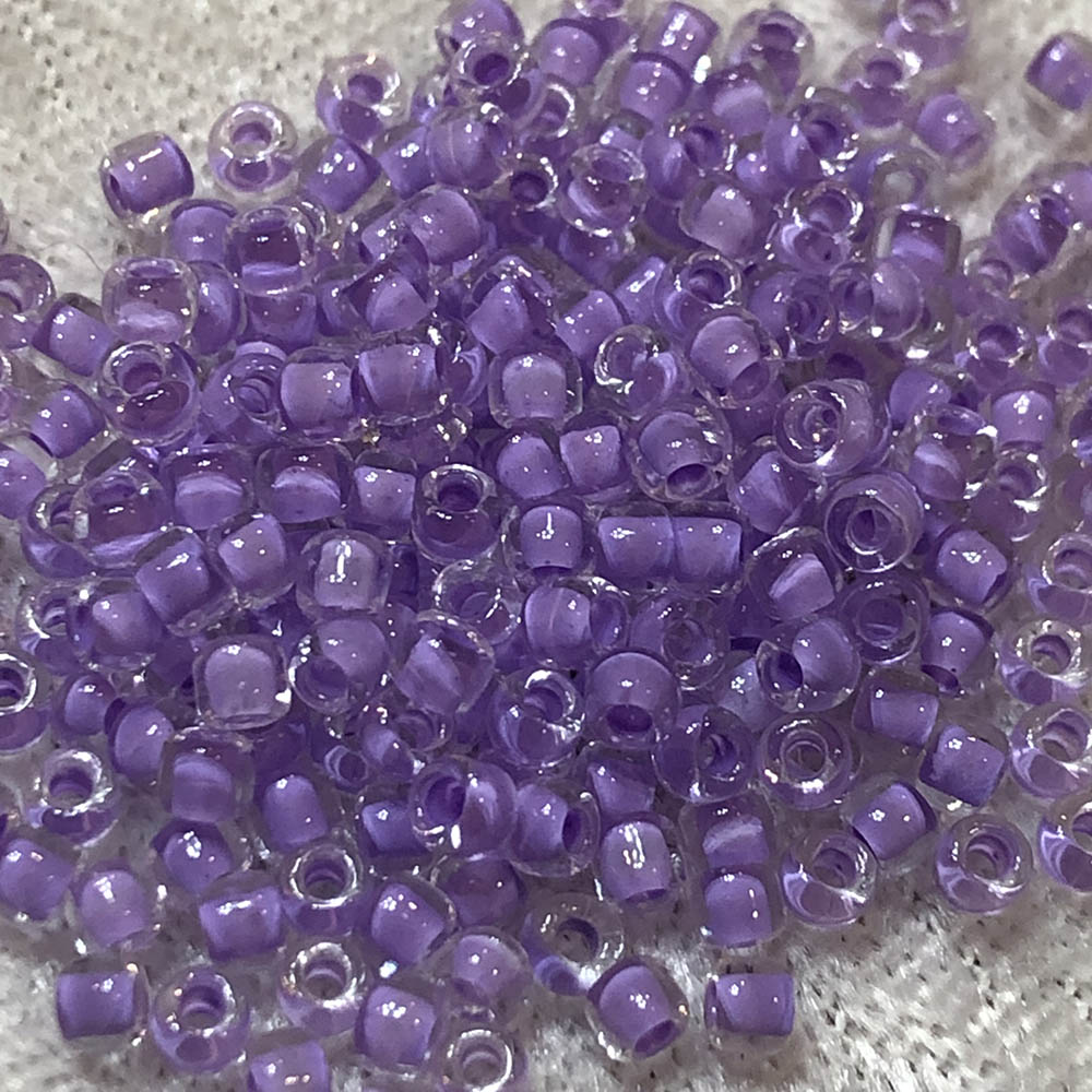 8/0 Orchid Lined Crystal 222 Japanese Seed Beads