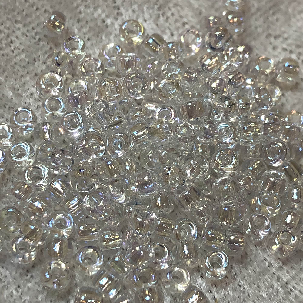 8/0 Transparent Crystal AB 250 Japanese Seed Beads