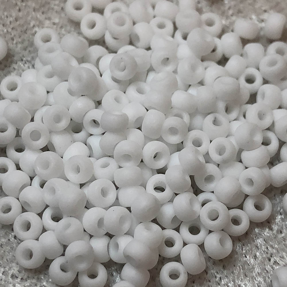 8/0 Matte White 402A Japanese Seed Beads