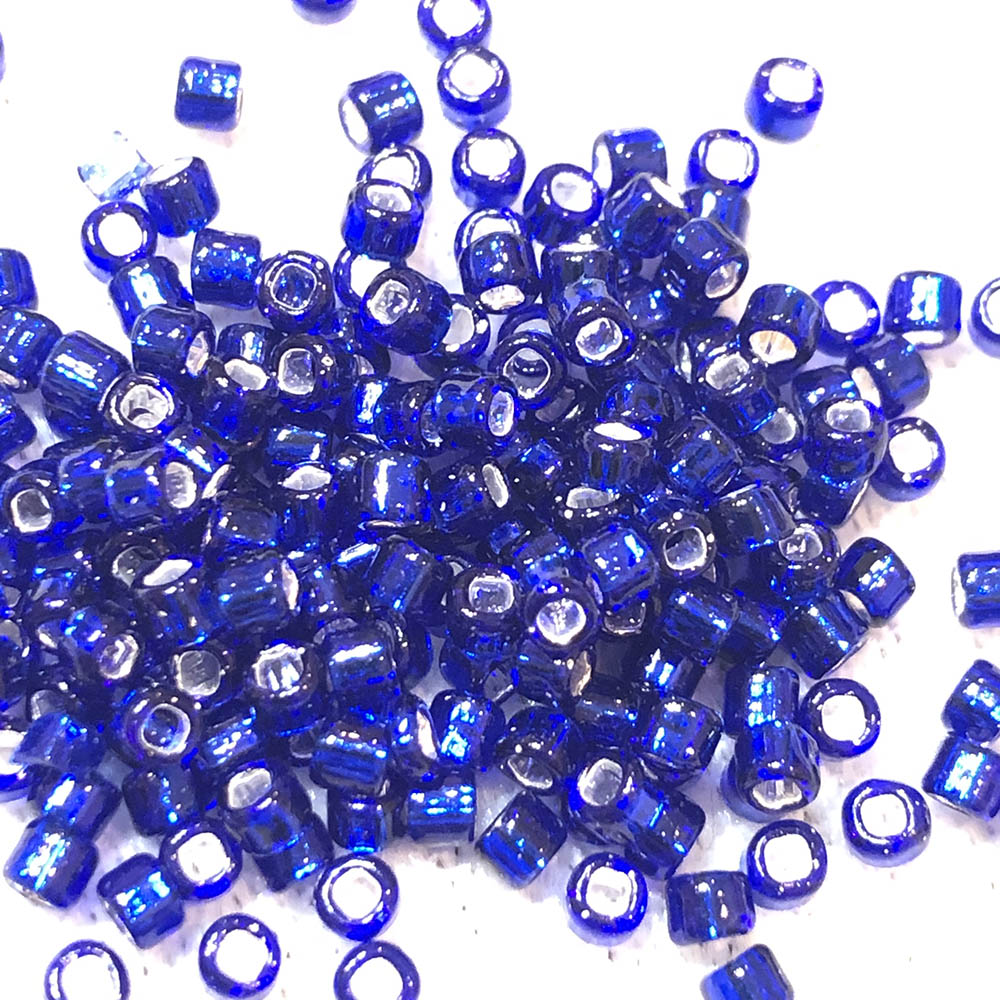 8/0 Silver Lined Cobalt Blue 20 Japanese Seed Beads