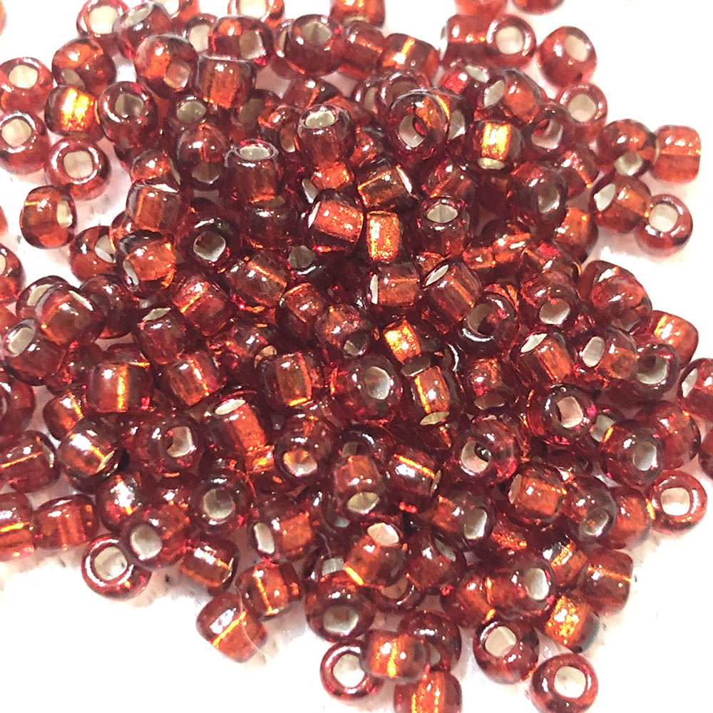 8/0 Rusty Red Silver Lined 42 Japanese Seed Beads