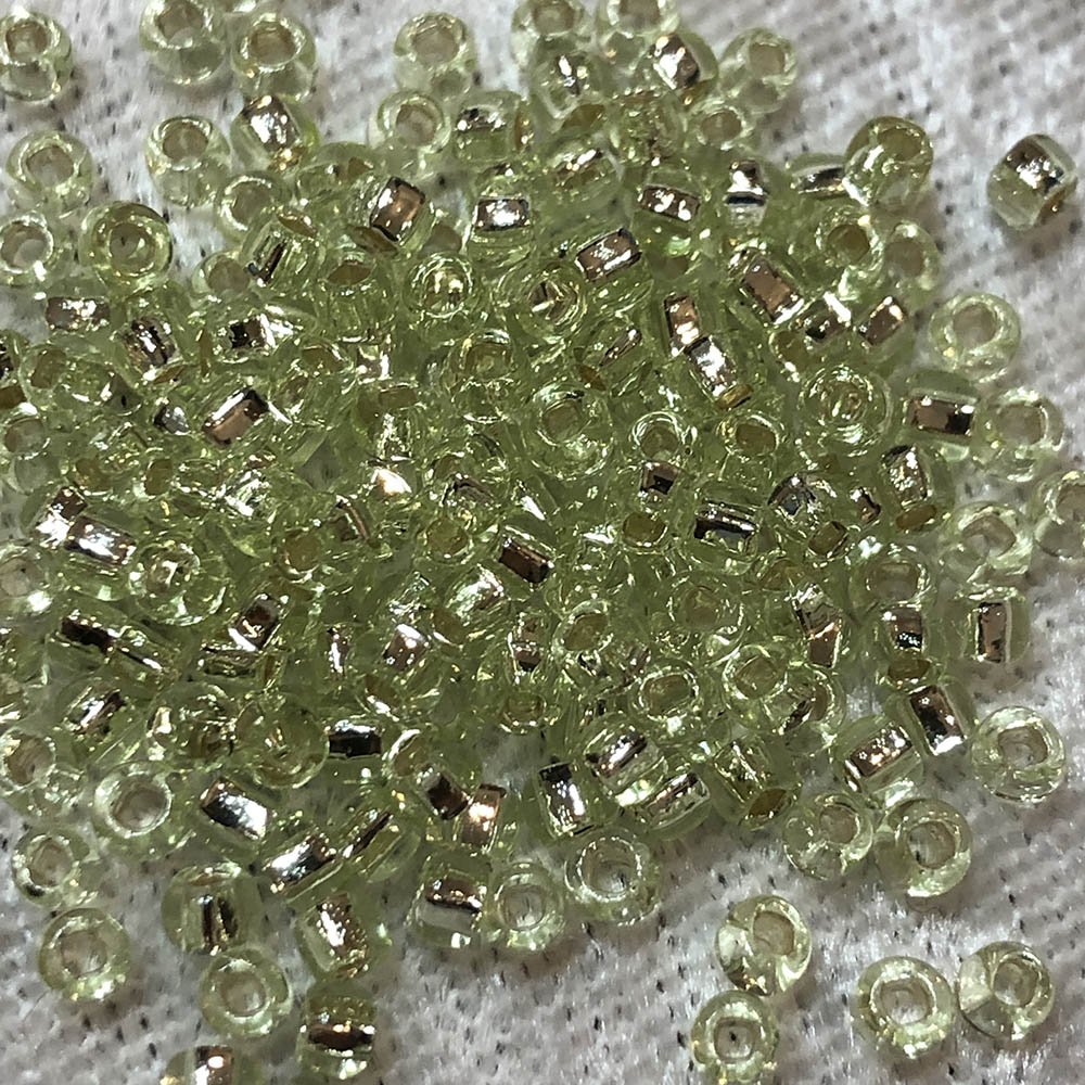 8/0 Silver Lined Light Lime Green 14A Japanese Seed Beads