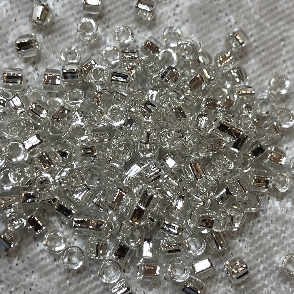 8/0 Transparent Crystal Silver Lined 1 Japanese Seed Beads