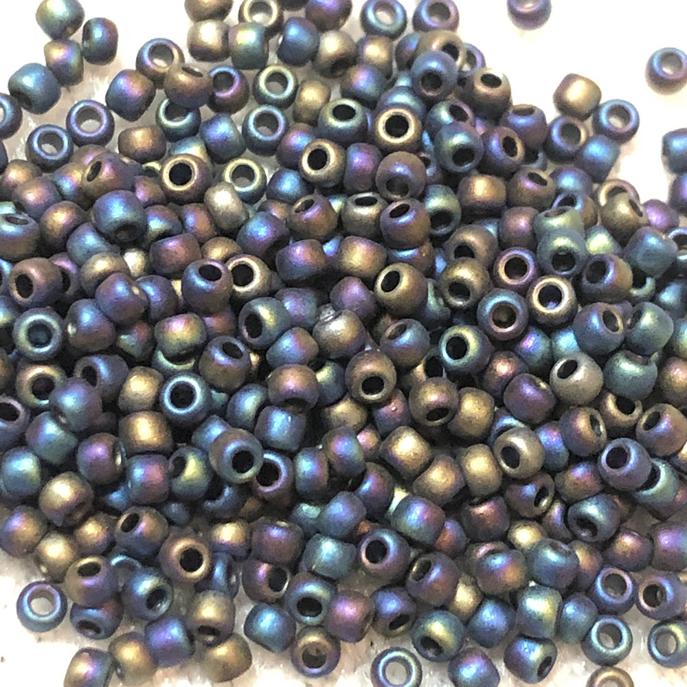 11/0 Semi Glazed Black Rainbow 2642F Japanese Seed Beads