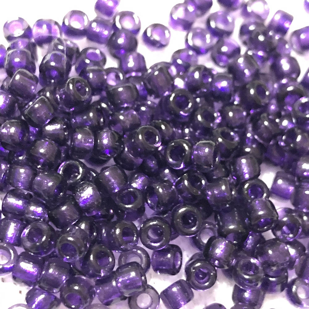 8/0 Silver Lined Dark Purple 323D Japanese Seed Beads