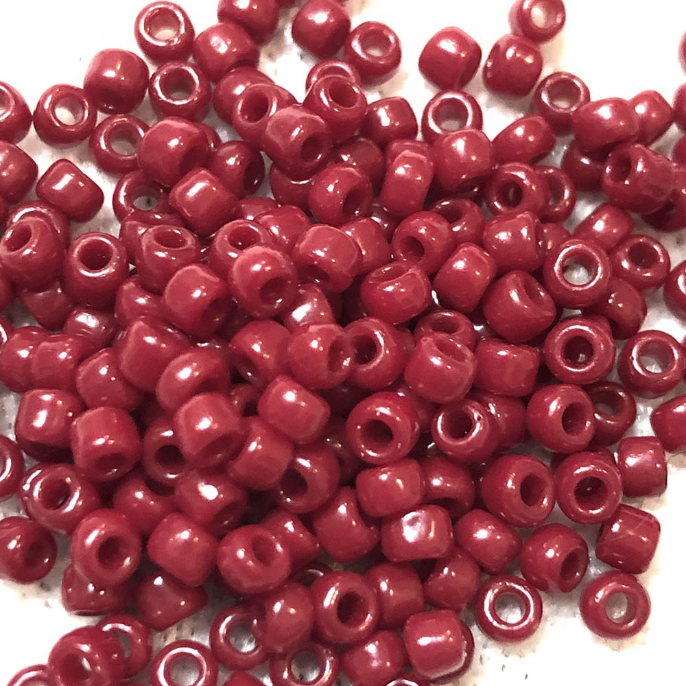 8/0 Opaque Burgundy Red 408A Japanese Seed Beads