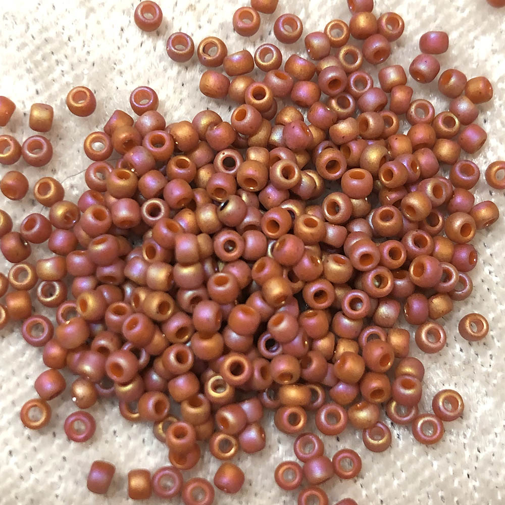 11/0 Semi Glazed Rainbow Orange 2641F Japanese Seed Beads