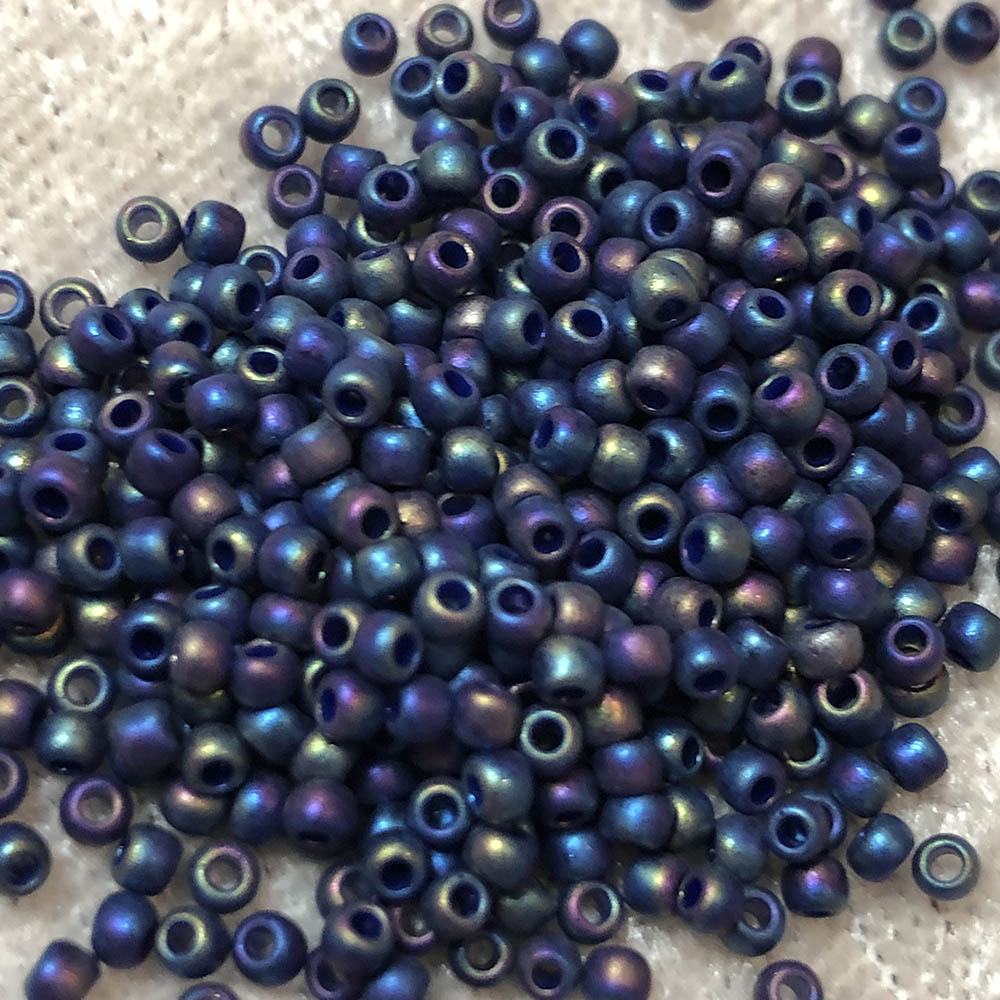 11/0 Semi Glazed Rainbow Navy Blue 2637F Japanese Seed Beads