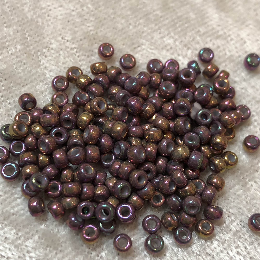 8/0 Opaque Metallic Pink Iris 317J Japanese Seed Beads