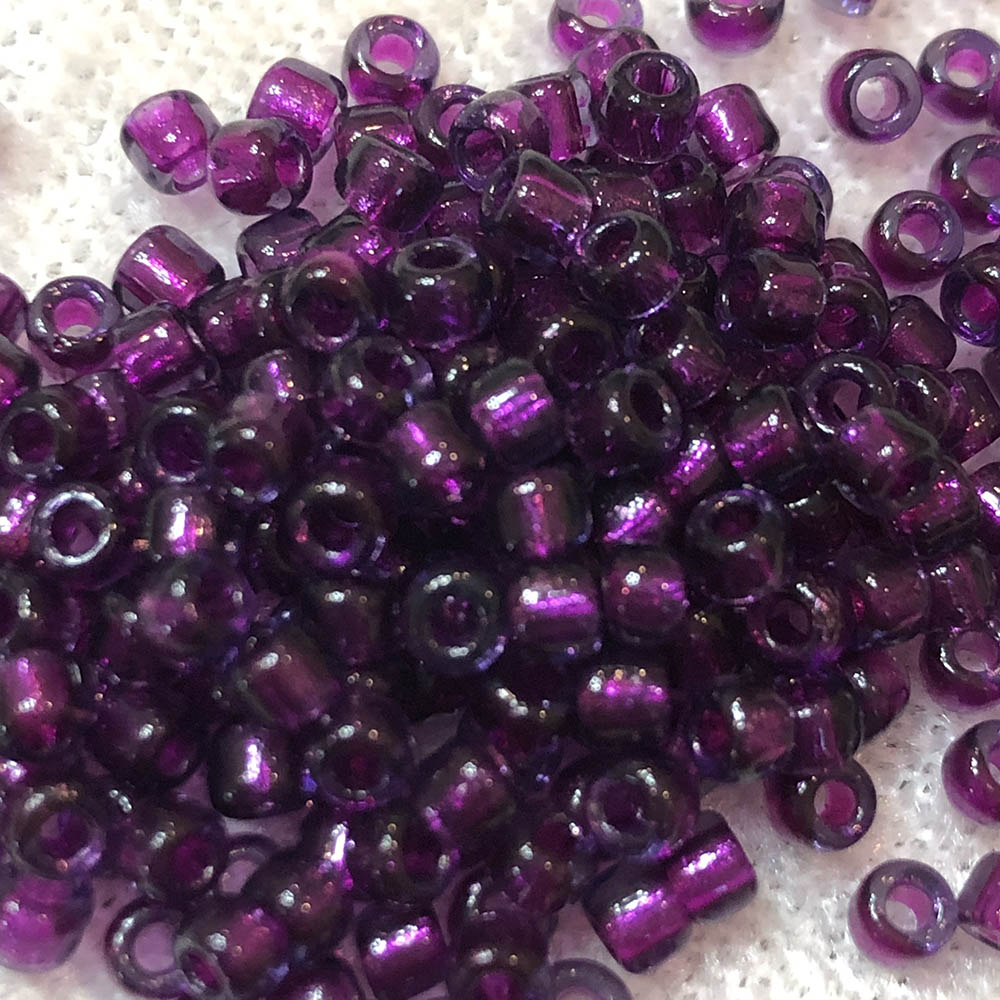 8/0 Plum Stardust Lined 323 Japanese Seed Beads